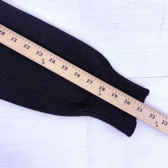 Anthropologie Maeve Oversized Tunic Sweater Medium Black Mock Neck Cozy Classic - Picture 13 of 16